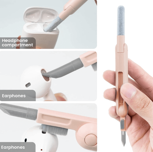 7-Piece Keyboard Cleaning Brush Earplug Cleaning Pen / Computer Gap Cleaning Tool Set 7 in 1 Computer Keyboard Cleaning Brush Kit Cleaning Tool Cleaner Keycap Puller Kit