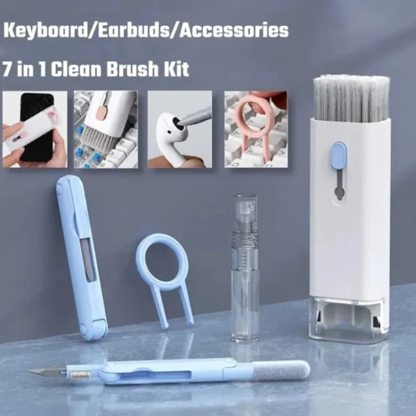 7-Piece Keyboard Cleaning Brush Earplug Cleaning Pen / Computer Gap Cleaning Tool Set 7 in 1 Computer Keyboard Cleaning Brush Kit Cleaning Tool Cleaner Keycap Puller Kit